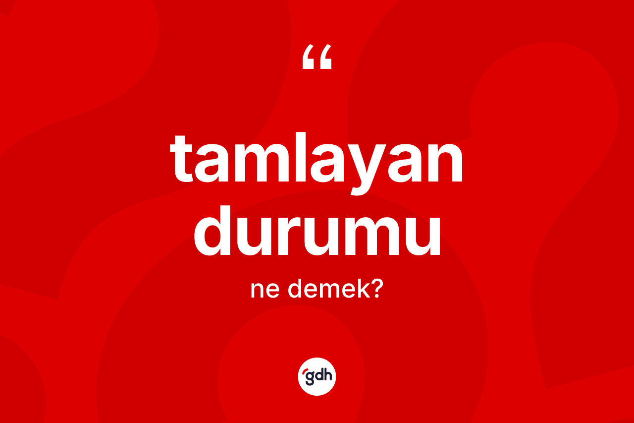 Tamlayan durumu nedir? Tamlayan durumu kelimesinin TDK anlamı nedir?