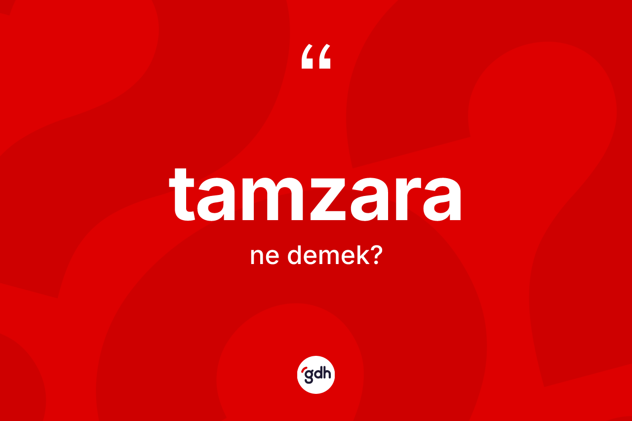 Tamzara kelimesinin anlamı nedir? Tamzara kelimesinin TDK'ya göre açıklaması nedir?
