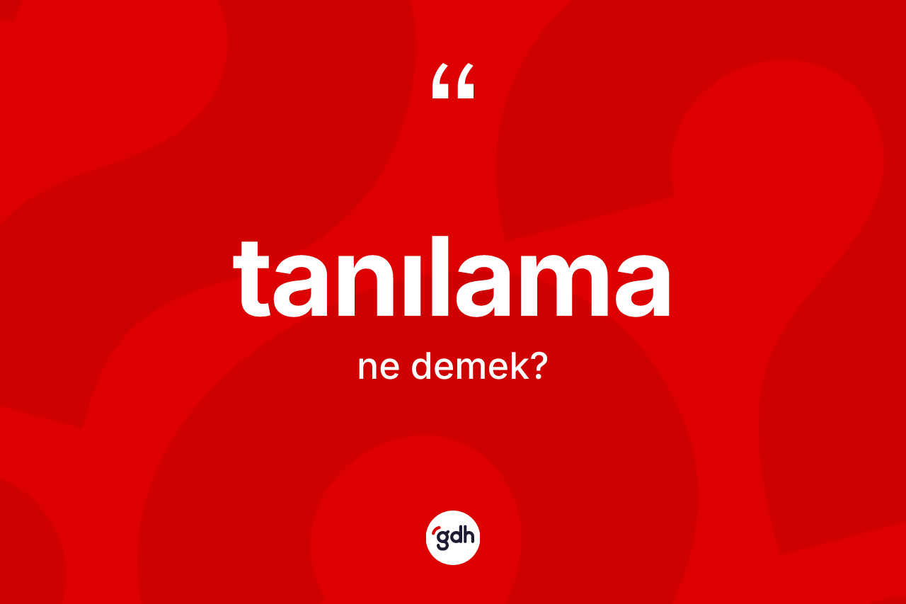 Tanılama kelimesinin sözlükteki tanımı nedir? Tanılamanın TDK'ya göre anlamı nedir?