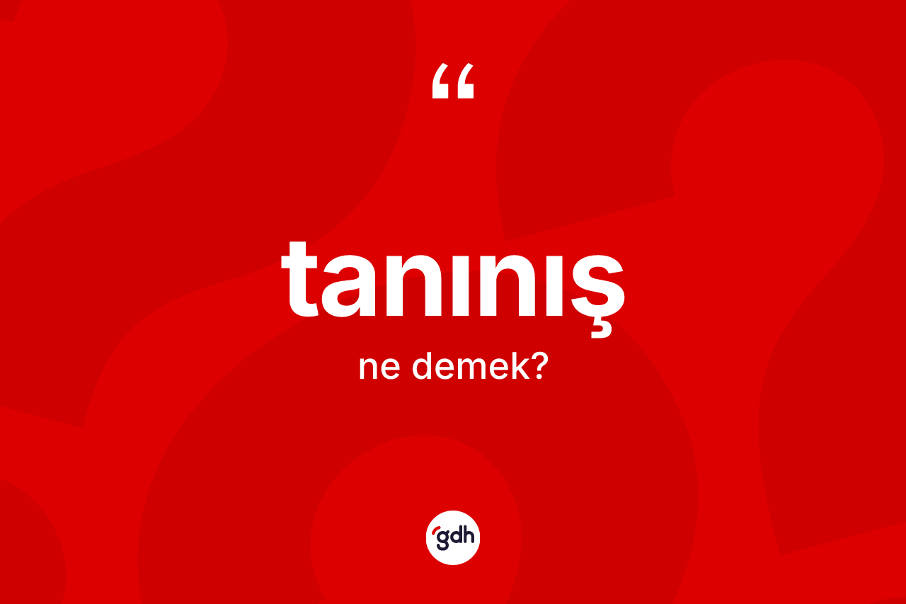 Tanınış ne anlama gelir? Tanınışın TDK'ya göre anlamı nedir?