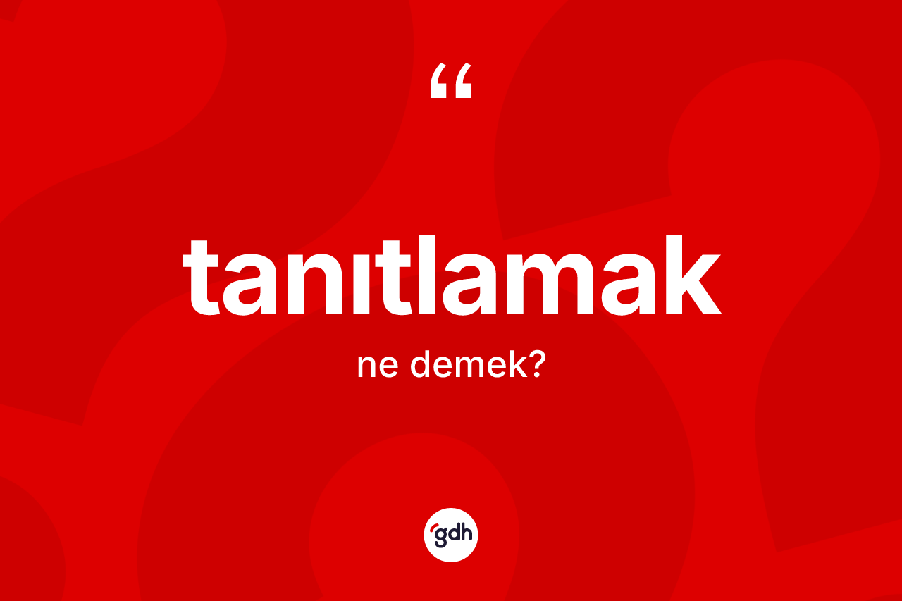 Tanıtlamak ne demek? Tanıtlamağın TDK'ya göre anlamı nedir?