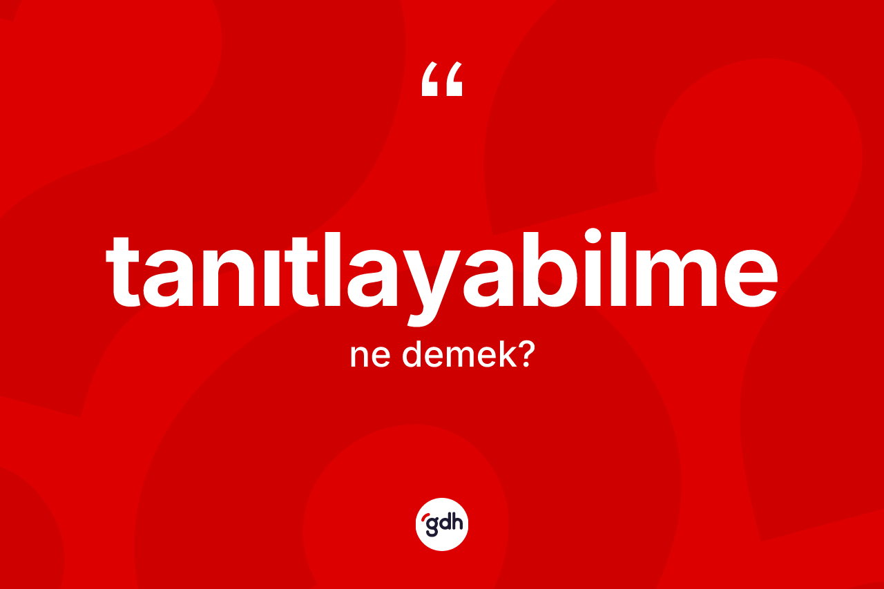 Tanıtlayabilme kelimesi ne demek? Tanıtlayabilmenin TDK'ya göre anlamı nedir?
