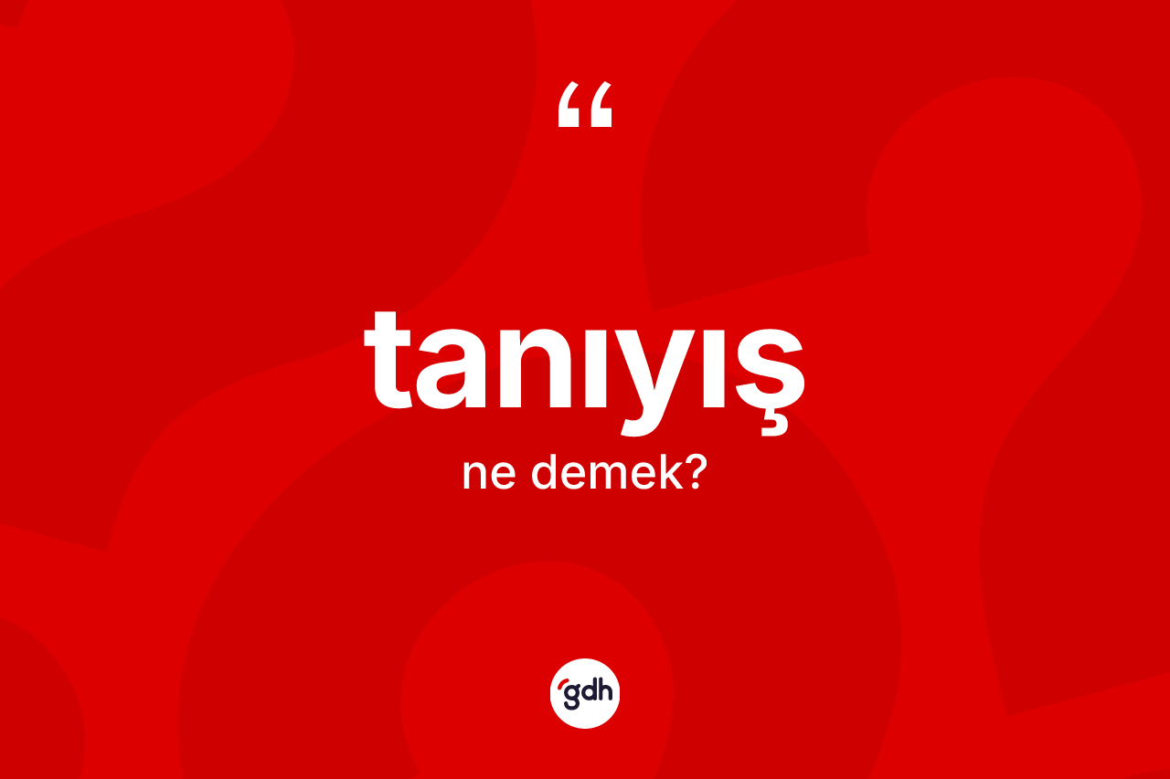 Tanıyış kelimesinin tanımı nedir? Tanıyışın TDK'ya göre anlamı nedir?
