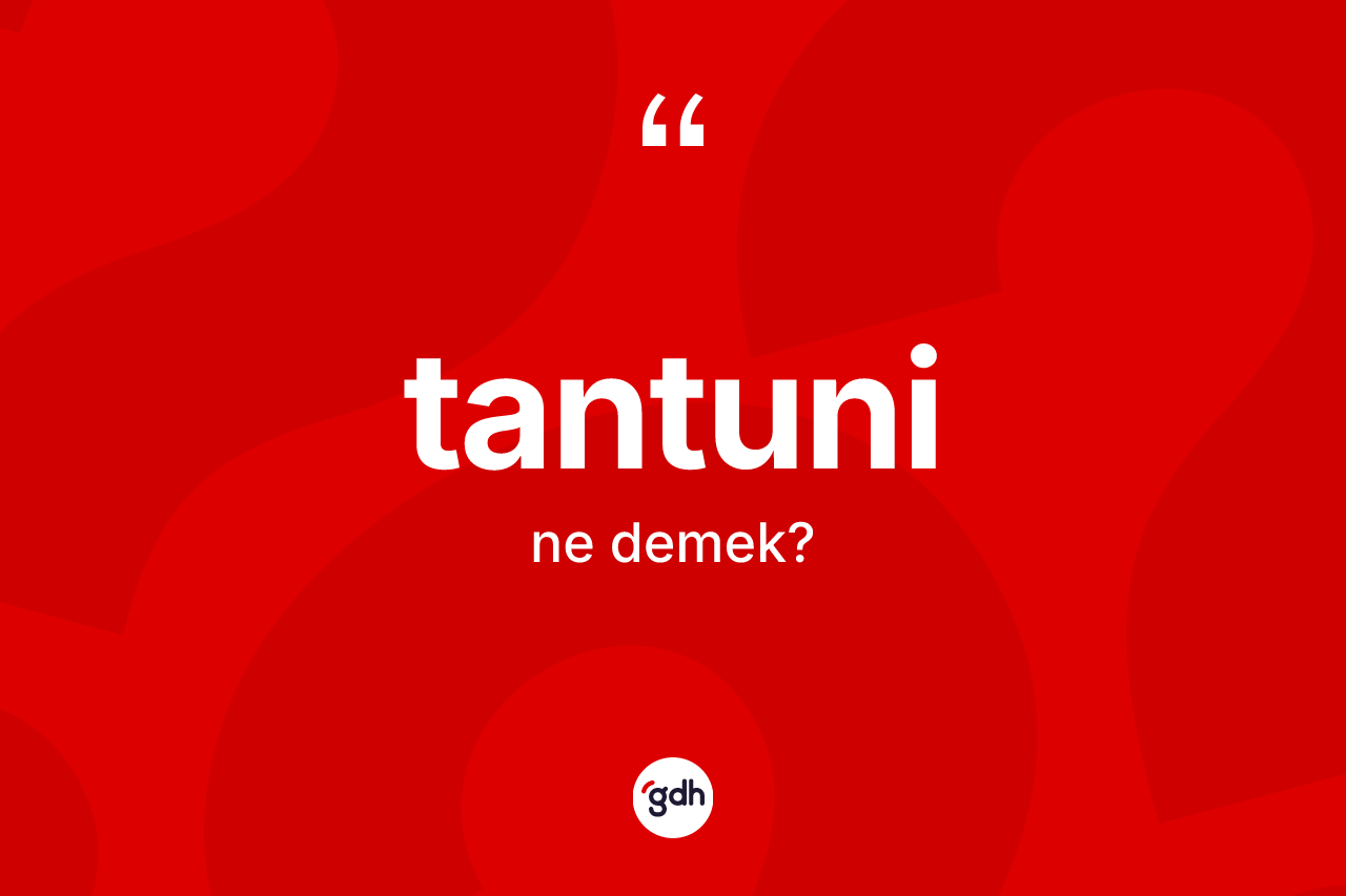 Tantuni kelimesinin tanımı nedir? Tantuninin sözlükteki anlamı nedir?