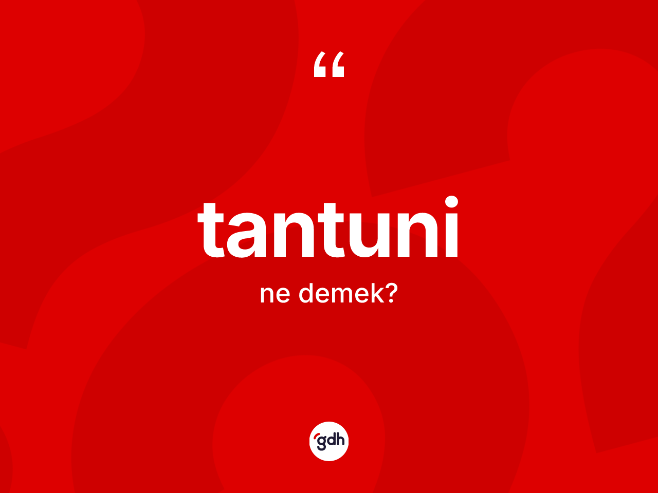 Tantuni kelimesinin tanımı nedir? Tantuninin sözlükteki anlamı nedir?