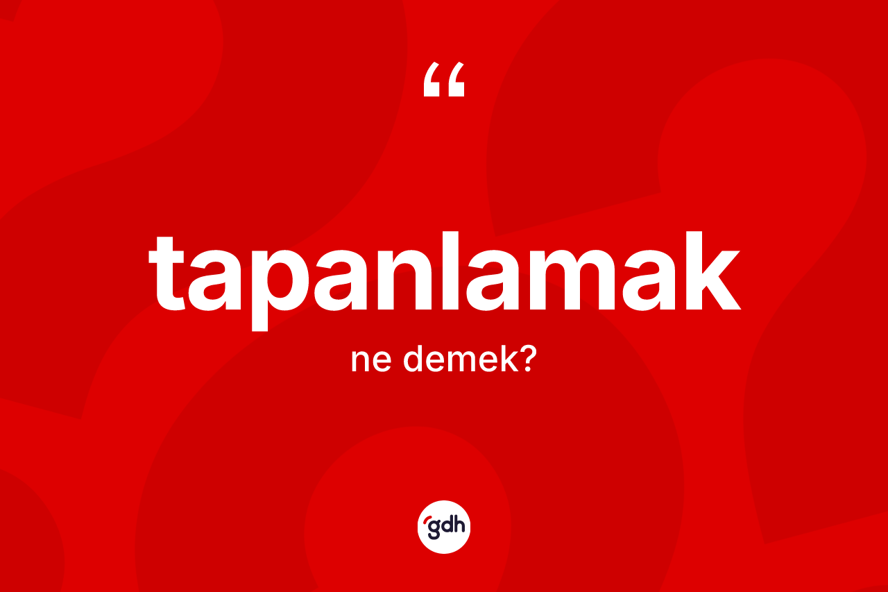 Tapanlamak kelimesinin tanımı nedir? Tapanlamak kelimesinin özellikleri nelerdir?