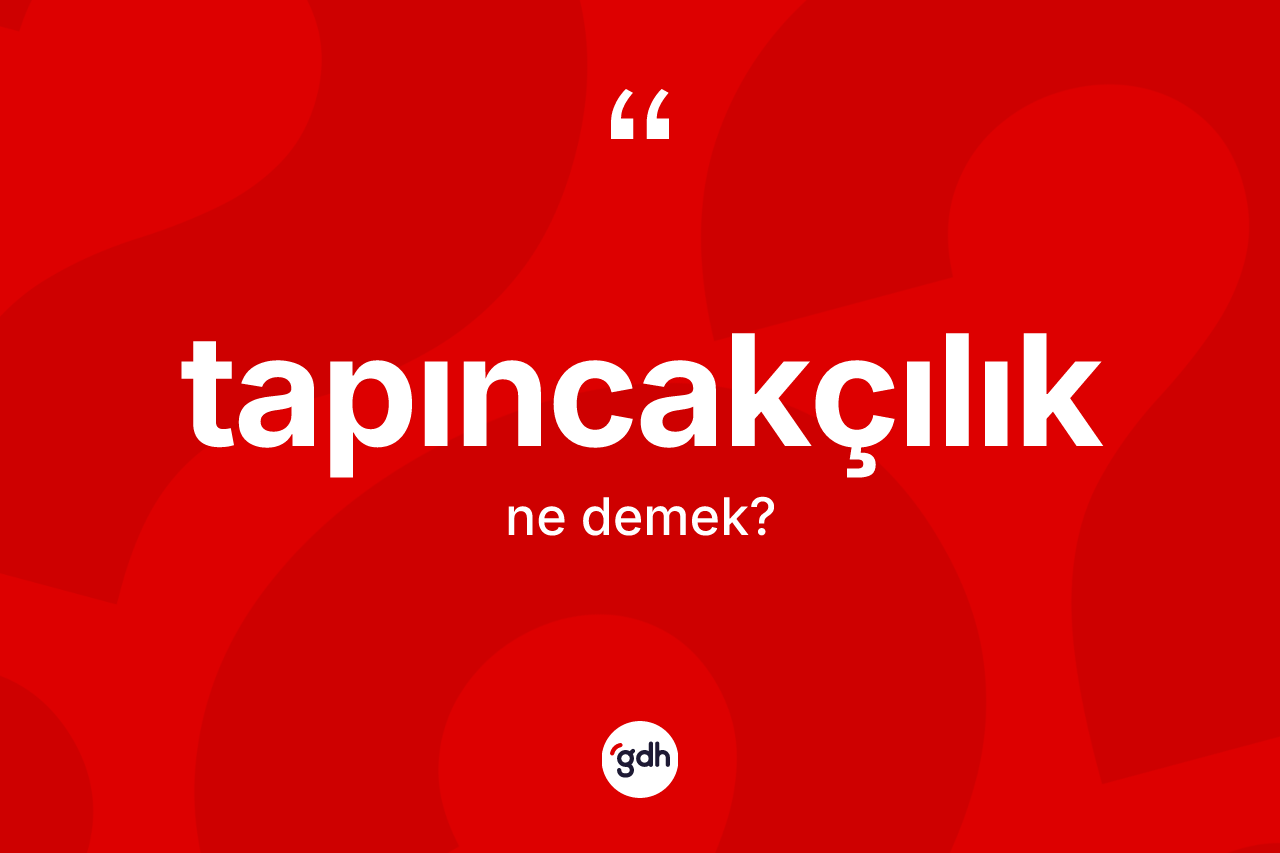 Tapıncakçılık kelimesinin sözlükteki tanımı nedir? Tapıncakçılığın halk arasındaki kullanımı nasıldır?
