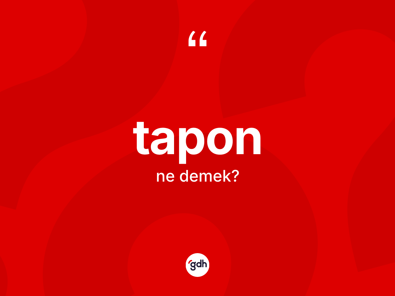 Tapon kelimesinin anlamı nedir? Taponun TDK'ya göre anlamı nedir?