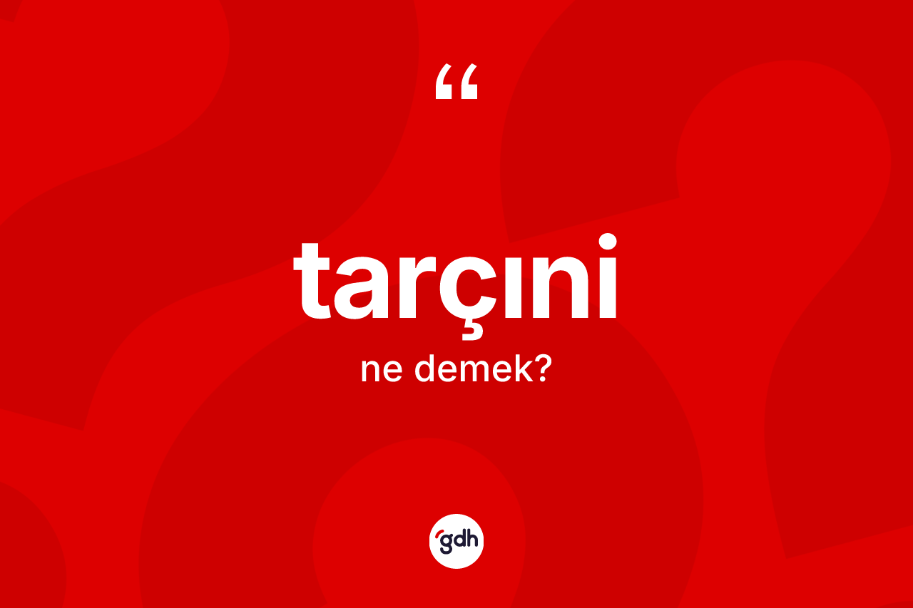 Tarçıni kelimesinin tanımı nedir? Tarçıninin kısaca tanımı nedir?
