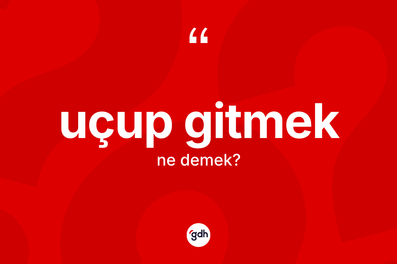Uçup gitmek ifadesinin anlamı nedir? Uçup gitmek ifadesinin TDK açıklaması nedir?