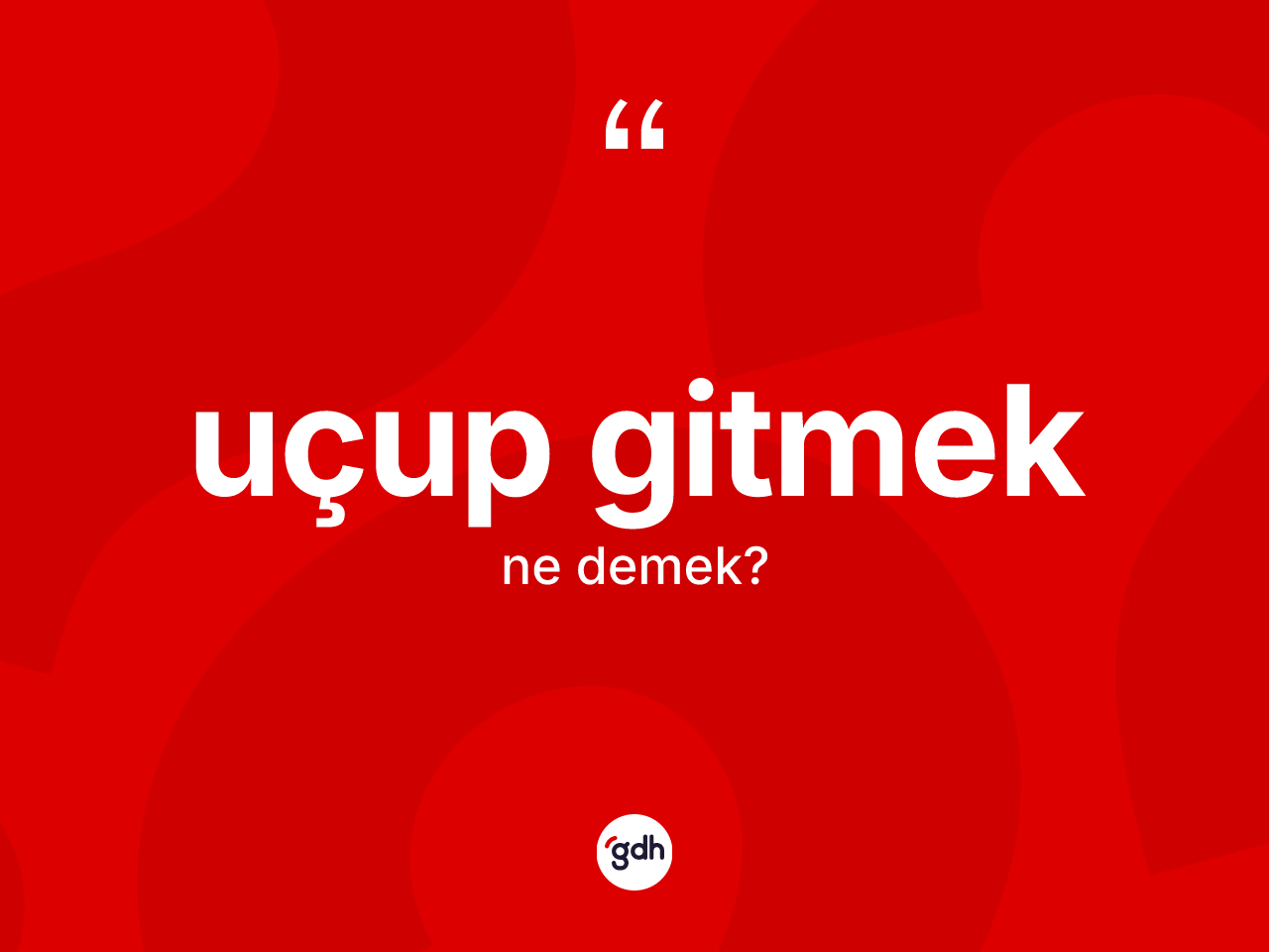 Uçup gitmek ifadesinin anlamı nedir? Uçup gitmek ifadesinin TDK açıklaması nedir?