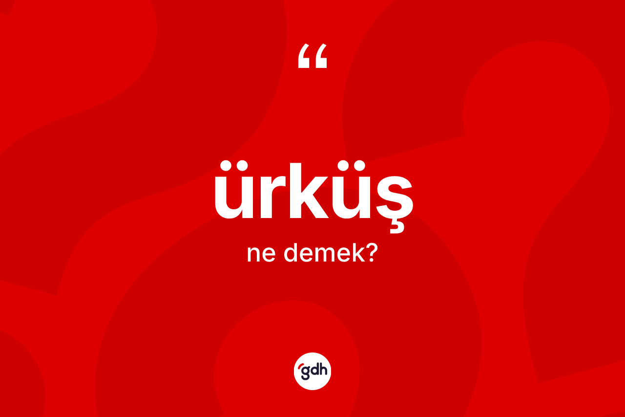 Ürküş nedir? Ürküşün TDK'ya göre anlamı nedir?