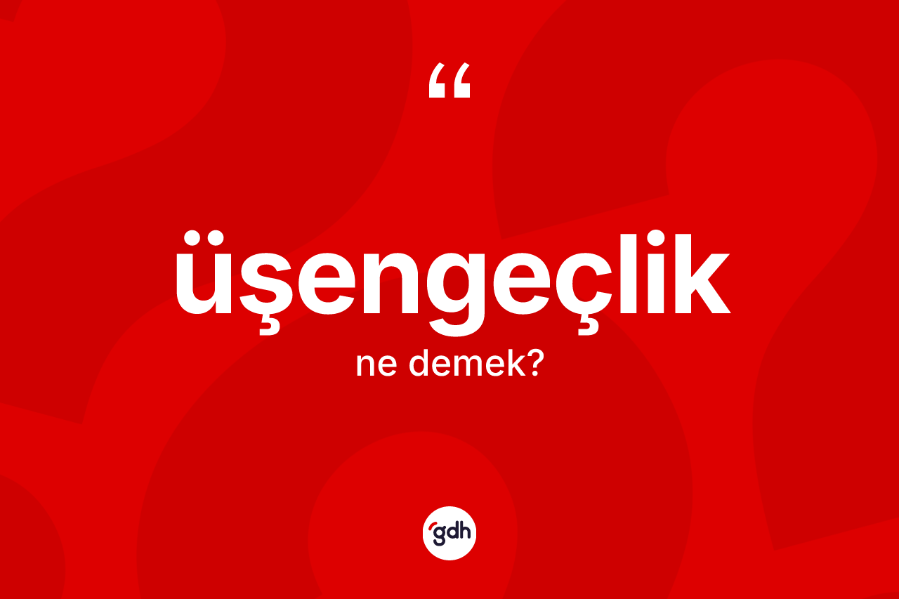Üşengeçlik kelimesi ne anlama gelir? Üşengeçliğin kısaca tanımı nedir?
