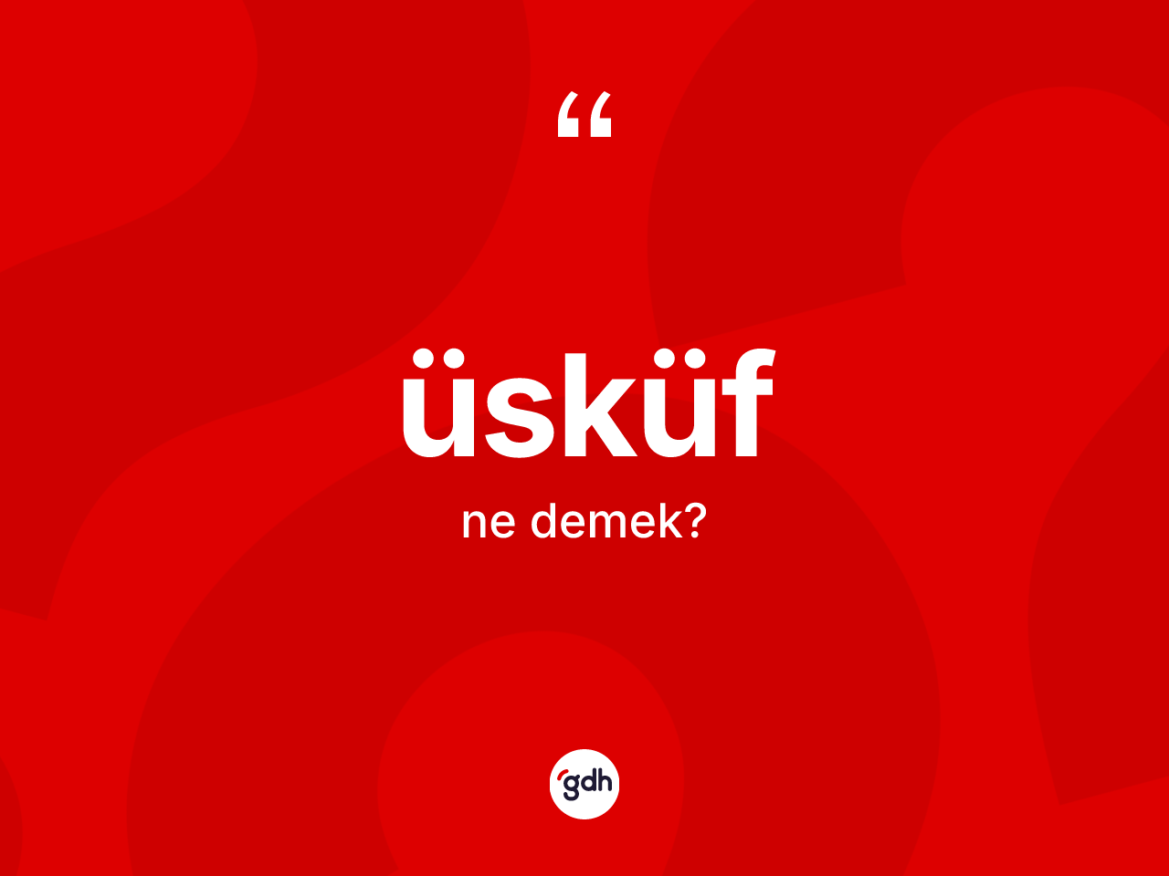 Üsküf kelimesi ne demek? Üsküfün TDK'ya göre anlamı nedir?