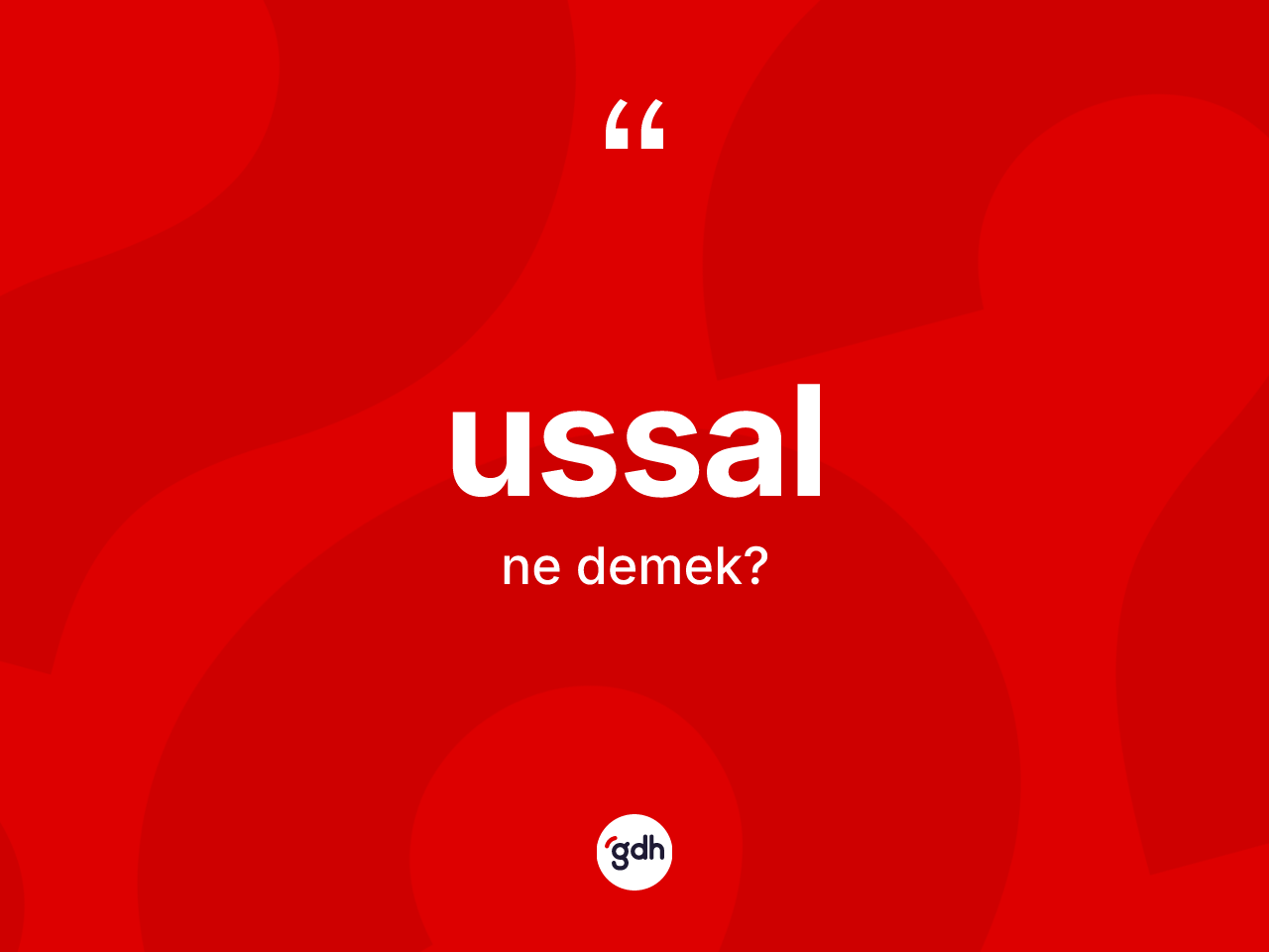 Ussal ne anlama gelir? Ussalın TDK'ya göre anlamı nedir?