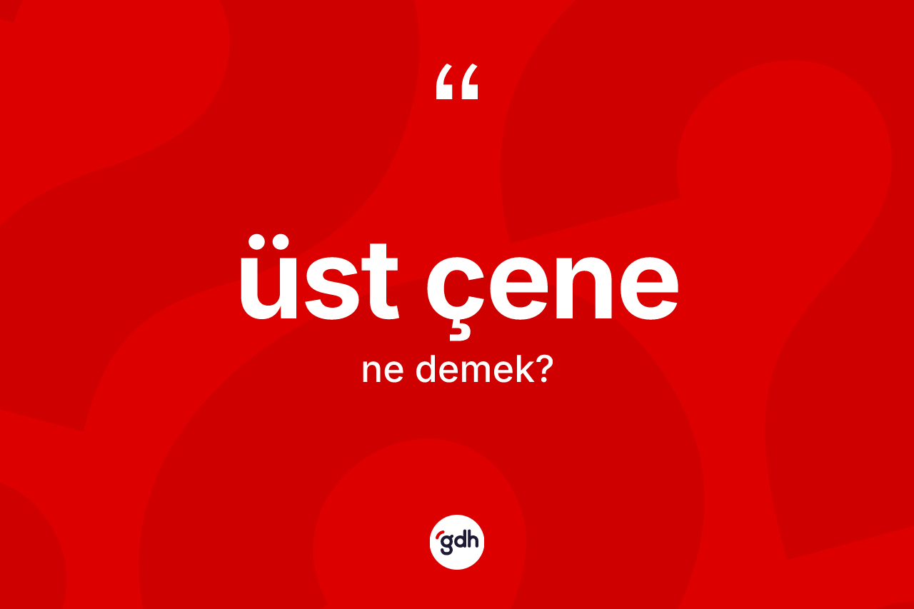 Üst çene kelimesinin sözlükteki tanımı nedir? Üst çenenin TDK'ya göre anlamı nedir?