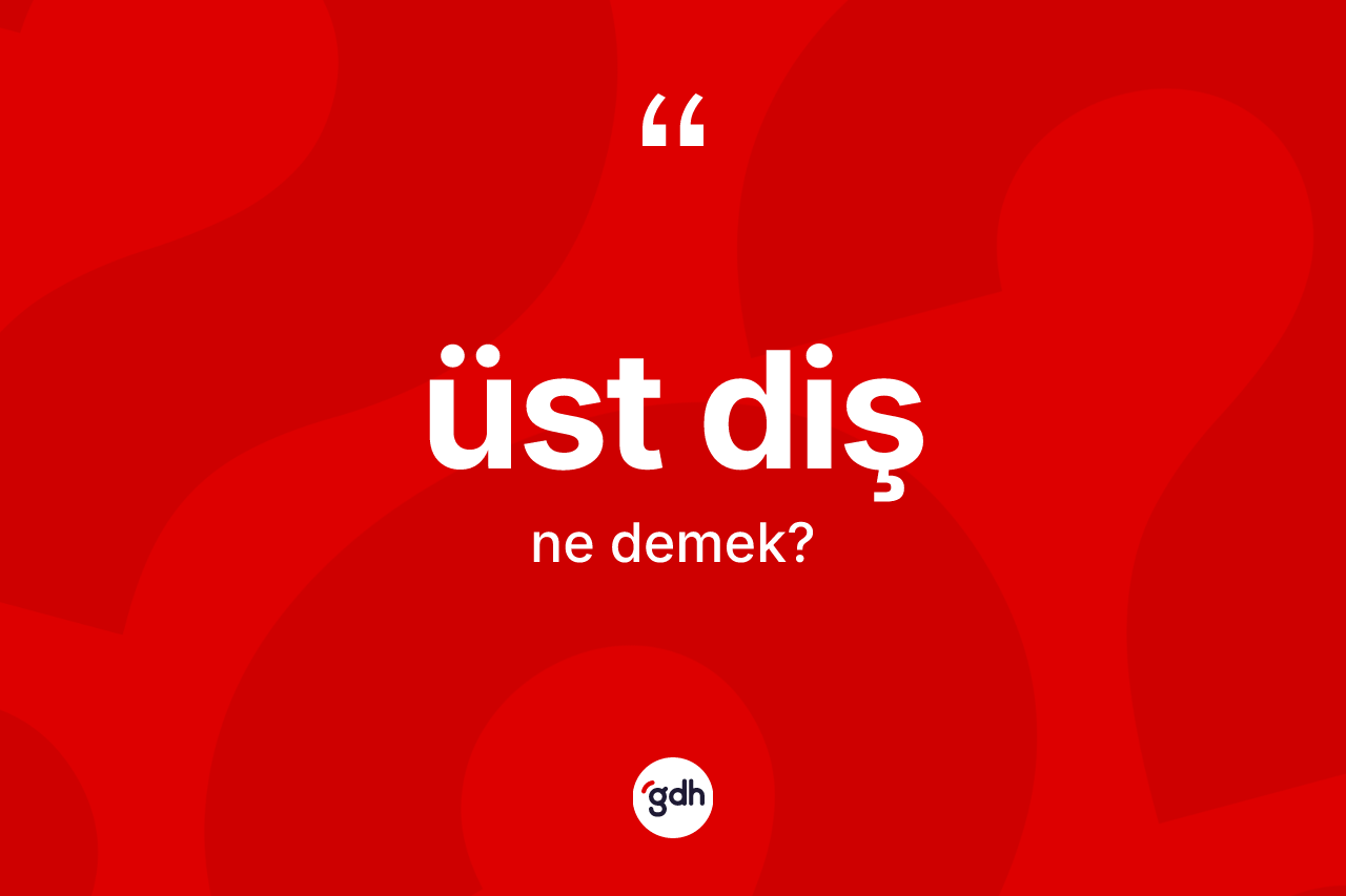 Üst diş kelimesinin sözlükteki tanımı nedir? Üst diş kelimesinin TDK'ya göre açıklaması nedir?
