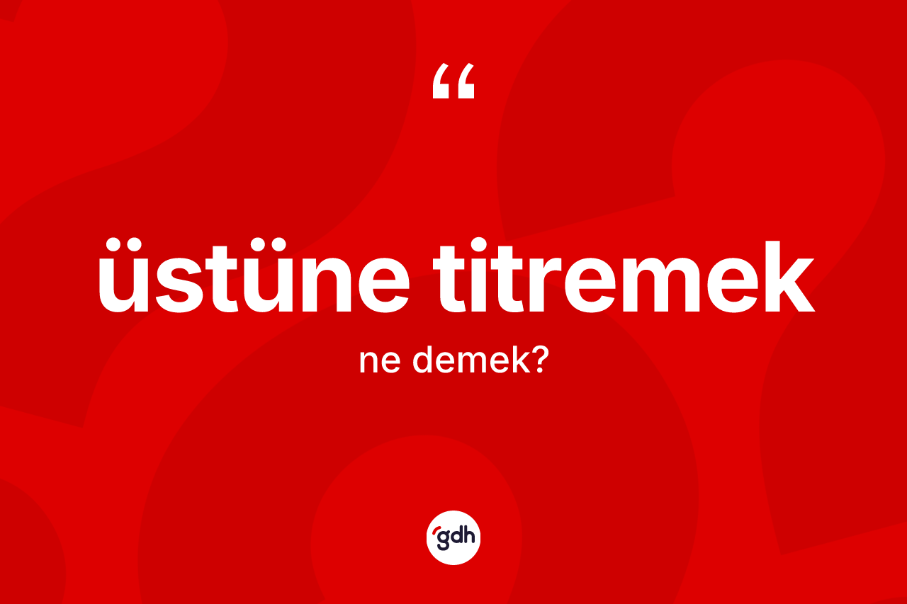 Üstüne titremek ifadesinin kısaca anlamı nedir? Üstüne titremek ifadesi hangi durumlarda kullanılır