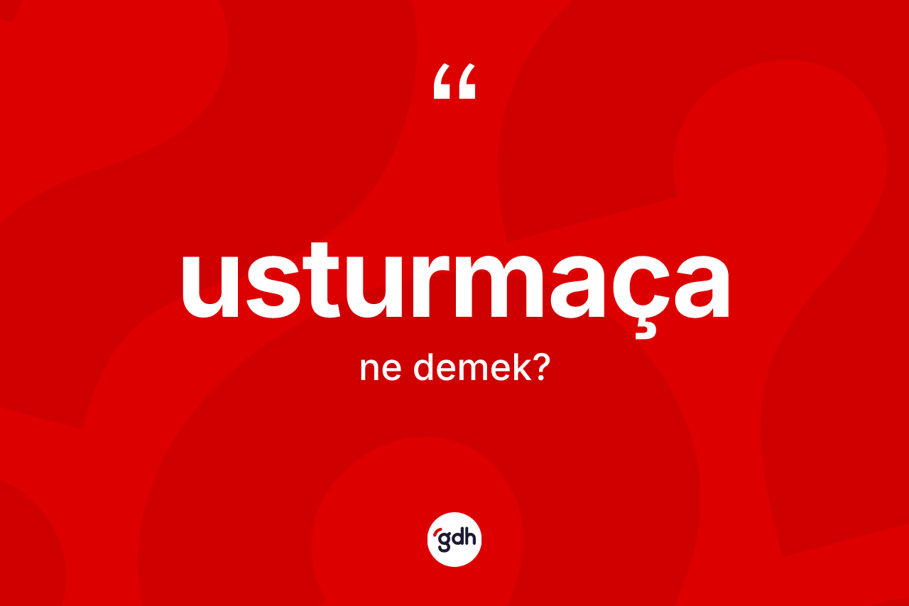 Usturmaça kelimesinin tanımı nedir? Usturmaçanın kısaca tanımı nedir?