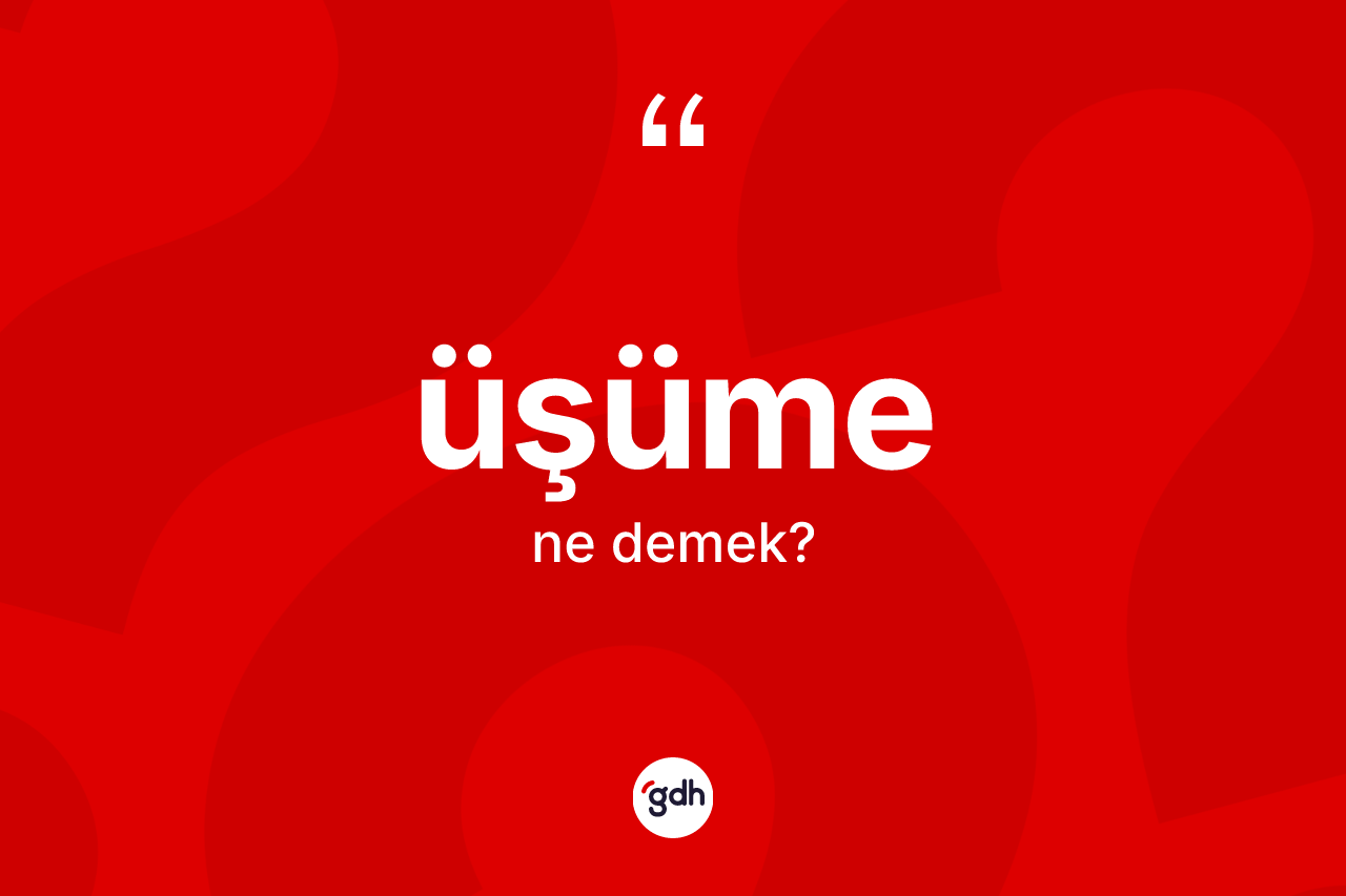 Üşüme kelimesi nedir? Üşüme kelimesinin kaç farklı anlamı var?
