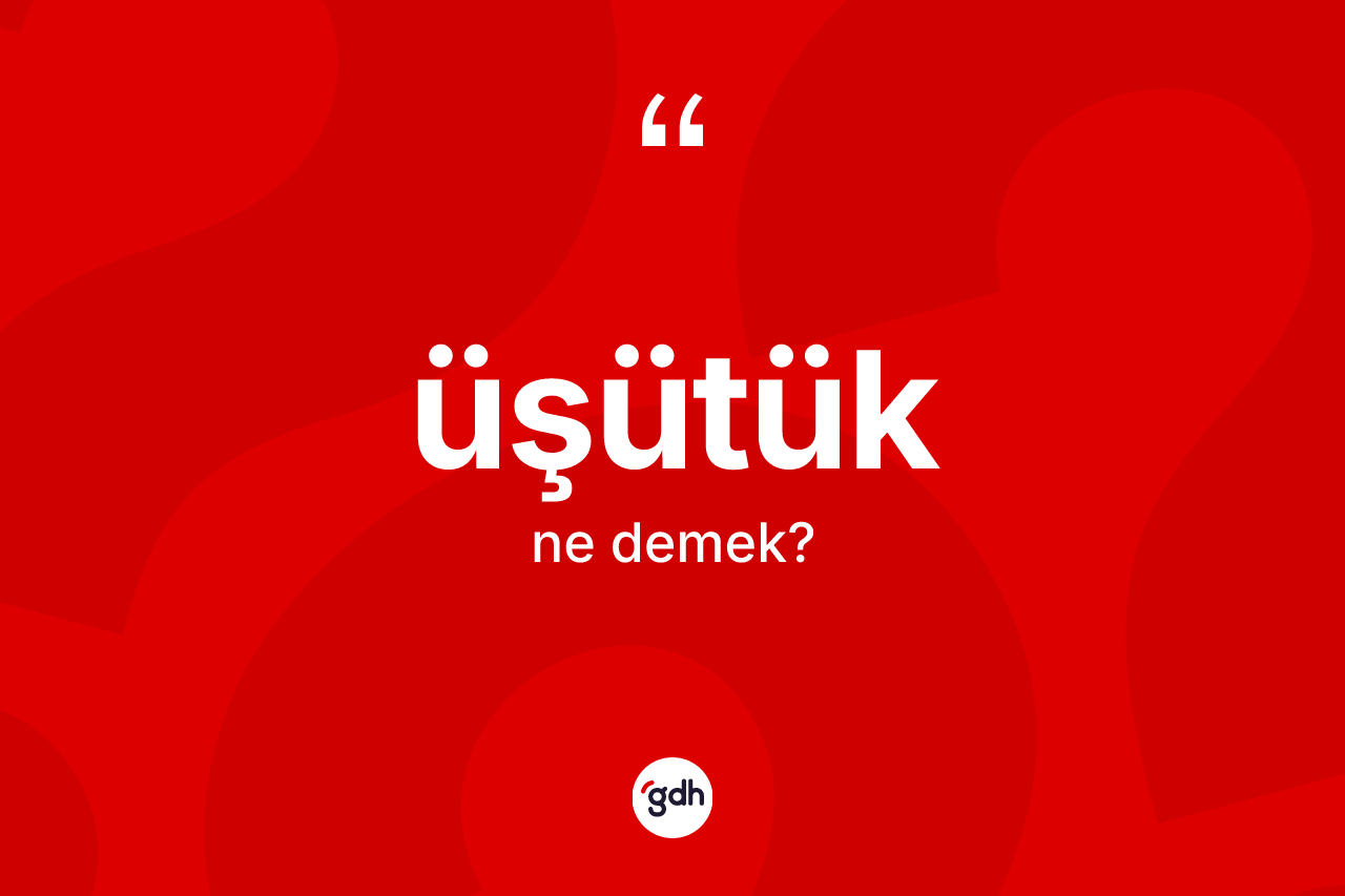 Üşütük kelimesinin anlamı nedir? Üşütüğün TDK'ya göre anlamı nedir?