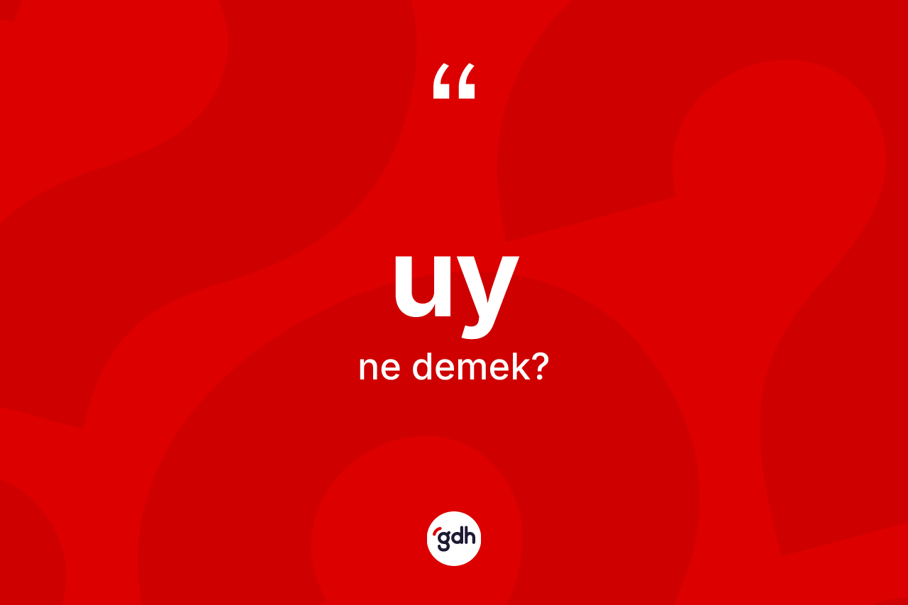 Uy kelimesinin anlamı nedir? Uyun halk arasındaki kullanımı nasıldır?