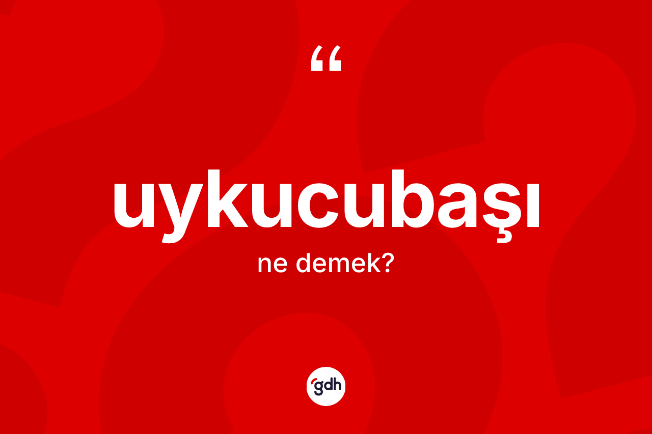 Uykucubaşı nedir? Uykucubaşının TDK'ya göre anlamı nedir?