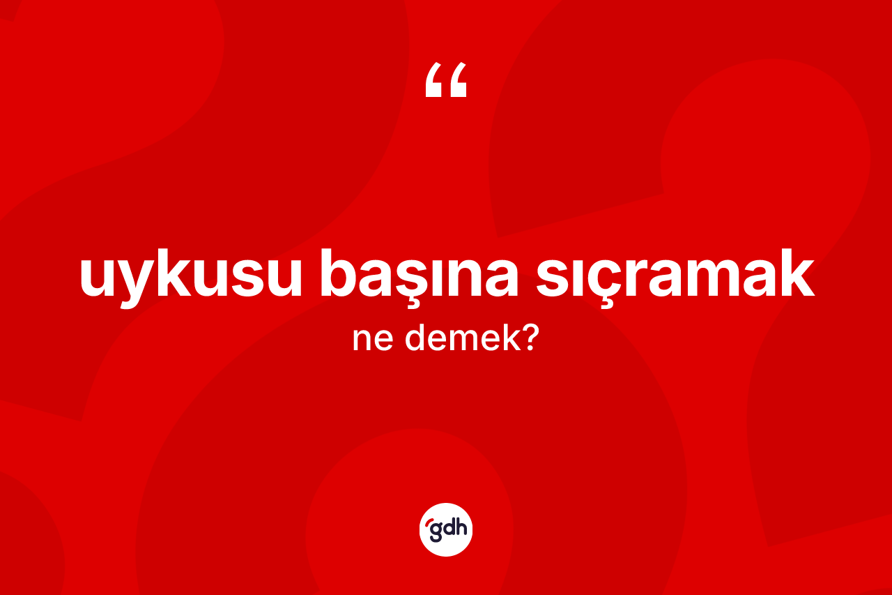 Uykusu başına sıçramak ifadesi ne demek? Uykusu başına sıçramak ifadesinin kaç farklı anlamı var?