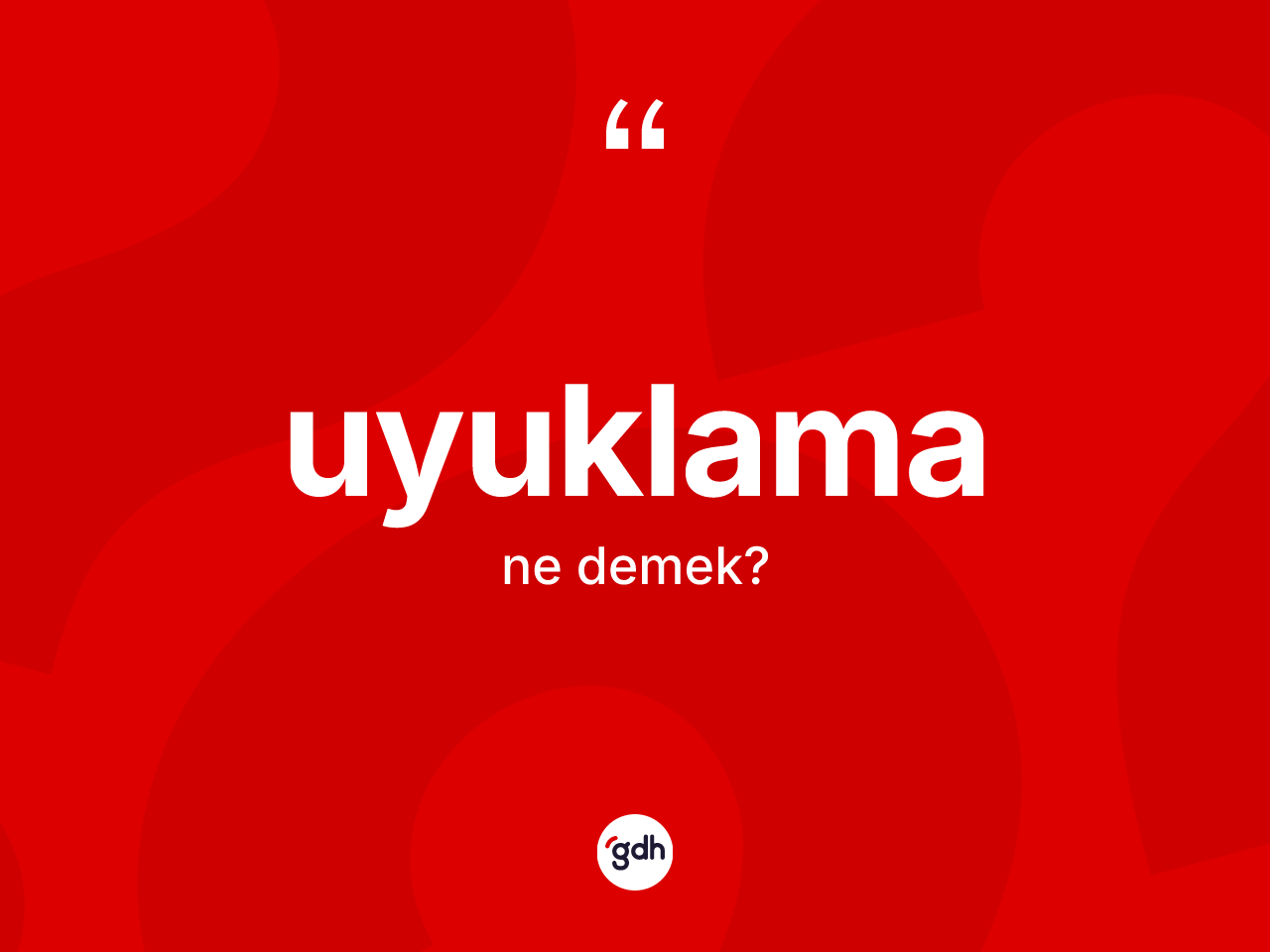 Uyuklama kelimesinin tanımı nedir? Uyuklamanın TDK'ya göre anlamı nedir?