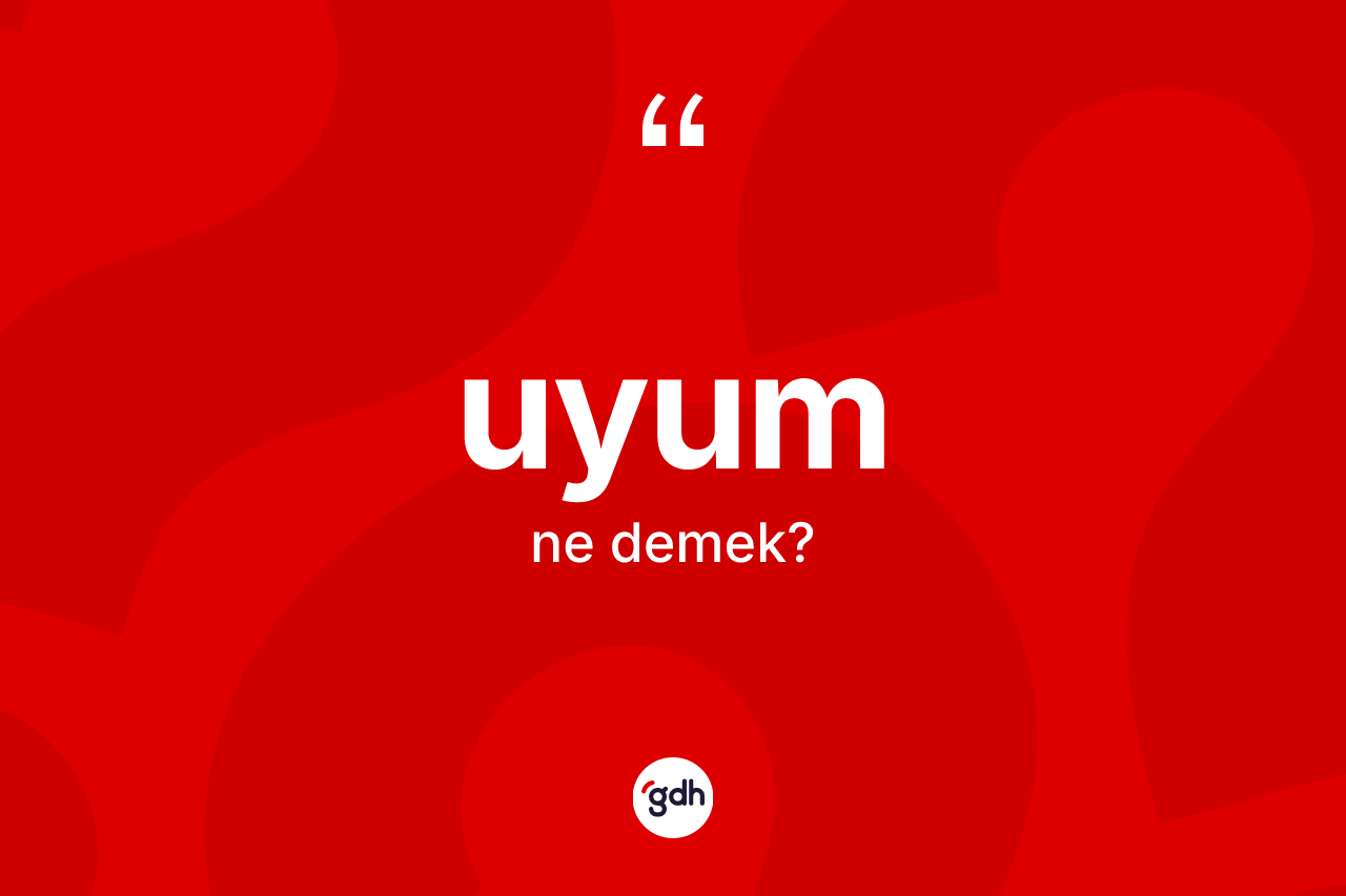Uyum kelimesi ne anlama gelir? Uyum kelimesinin TDK'ya göre açıklaması nedir?