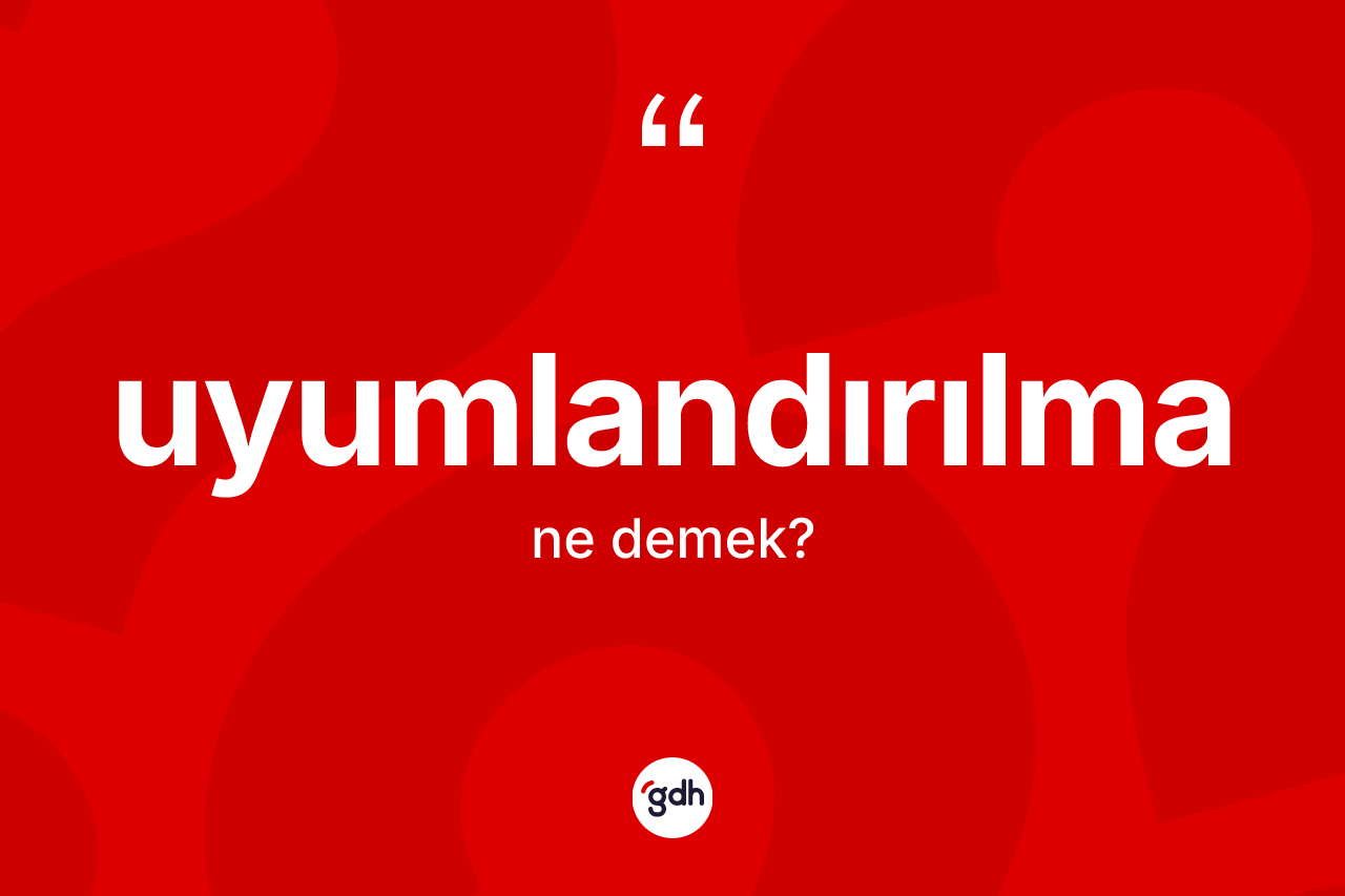 Uyumlandırılma kelimesi nedir? Uyumlandırılma kelimesinin özellikleri nelerdir?