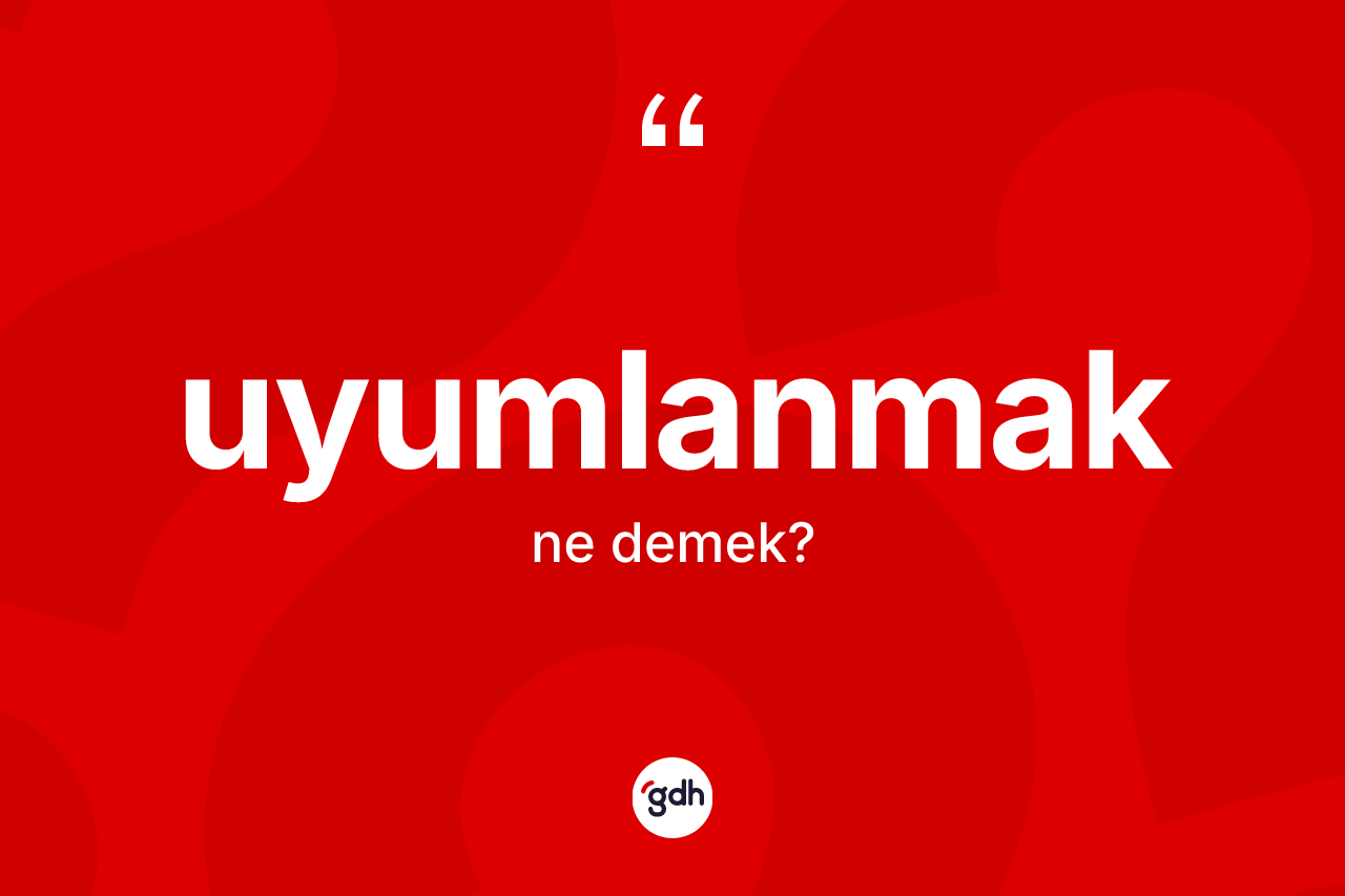 Uyumlanmak nedir? Uyumlanmağın TDK'ya göre anlamı nedir?