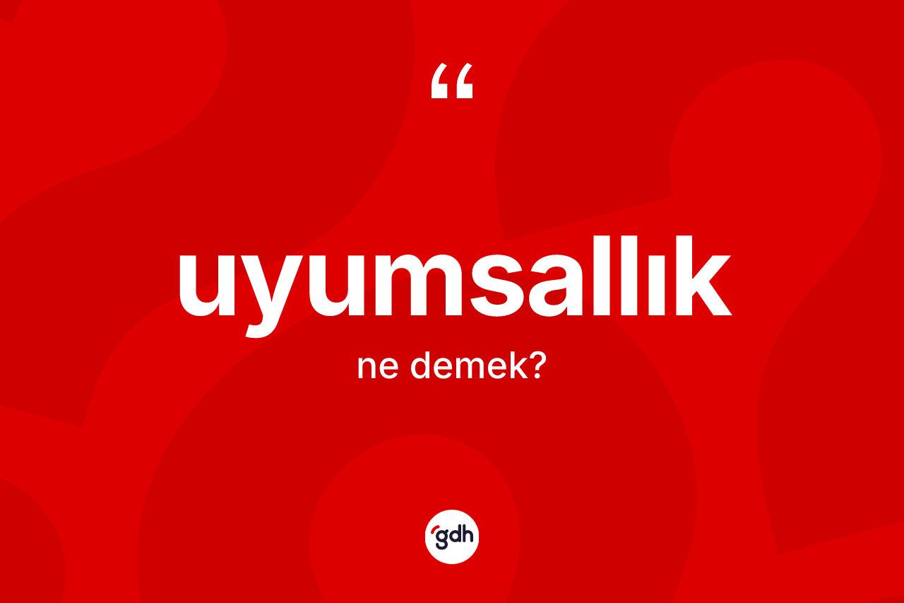 Uyumsallık ne anlama gelir? Uyumsallığın TDK'ya göre anlamı nedir?