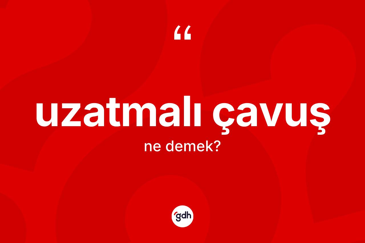 Uzatmalı çavuş ne demek? Uzatmalı çavuşun TDK'ya göre anlamı nedir?