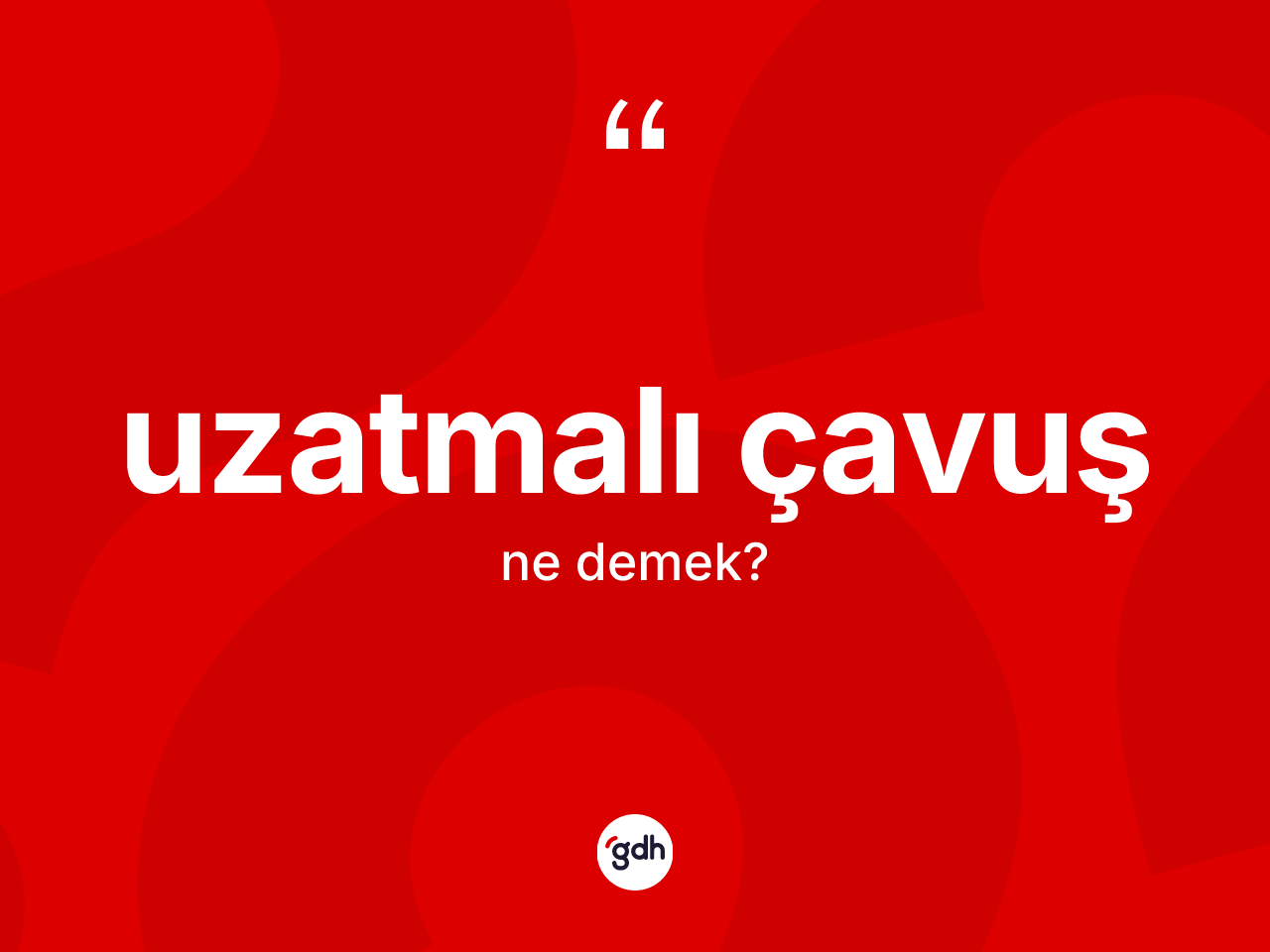 Uzatmalı çavuş ne demek? Uzatmalı çavuşun TDK'ya göre anlamı nedir?