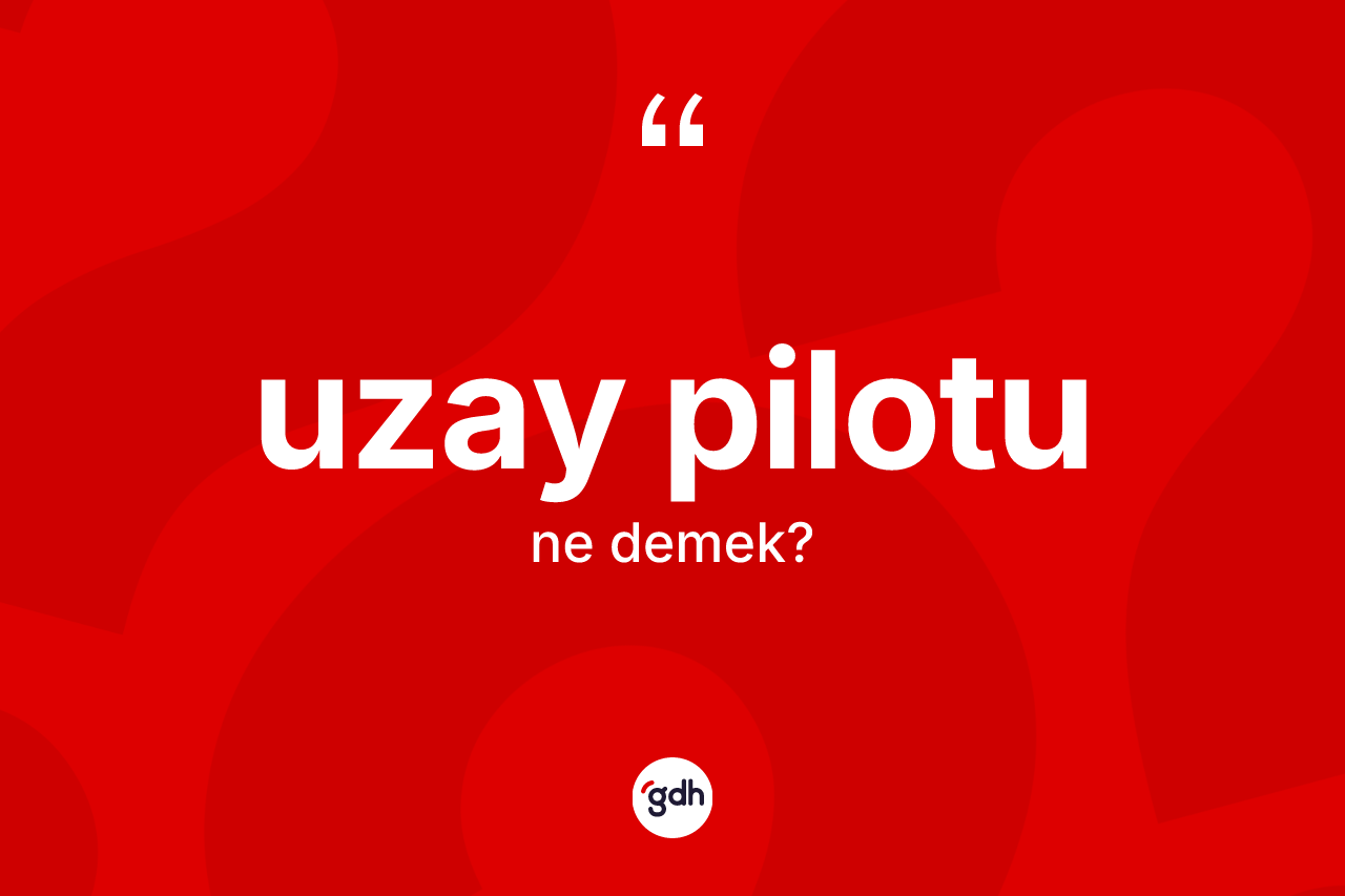 Uzay pilotu ne demek? Uzay pilotu kelimesinin özellikleri nelerdir?