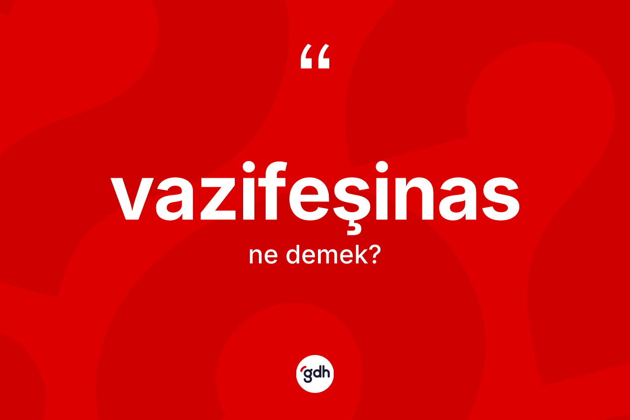 Vazifeşinas kelimesinin tanımı nedir? Vazifeşinas kelimesinin özellikleri nelerdir?