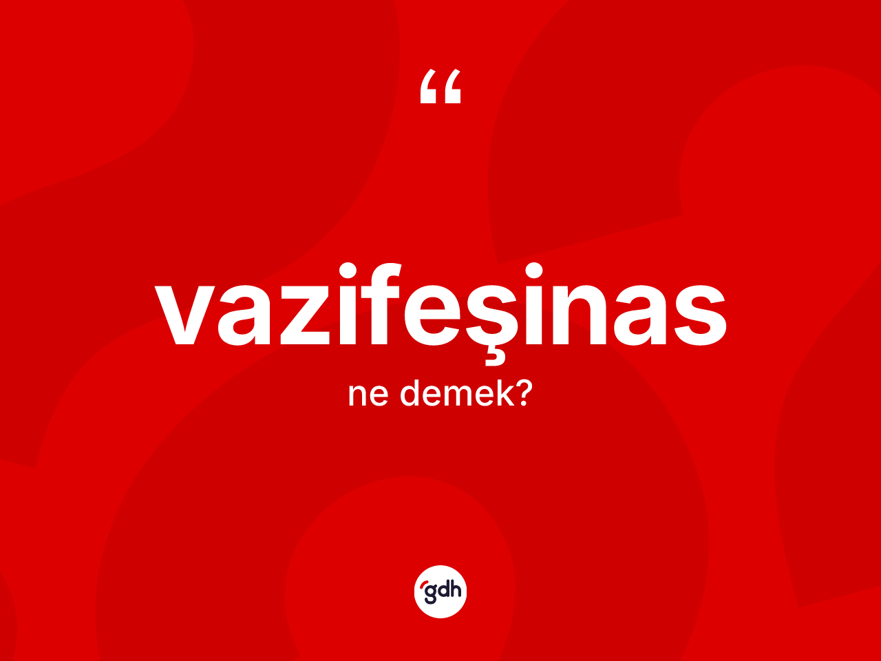 Vazifeşinas kelimesinin tanımı nedir? Vazifeşinas kelimesinin özellikleri nelerdir?