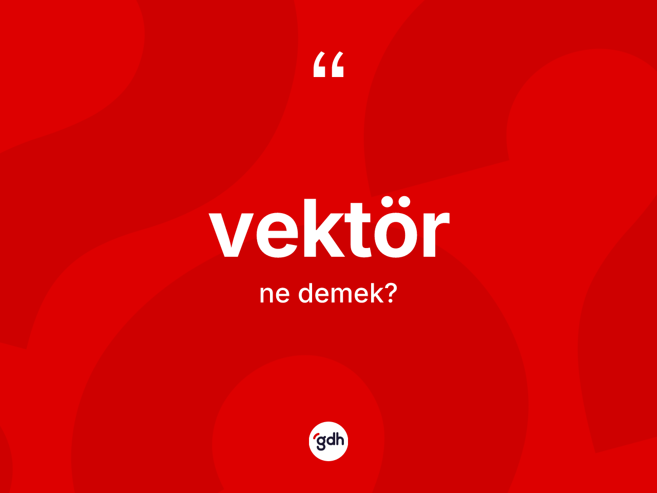 Vektör kelimesinin anlamı nedir? Vektörün TDK'ya göre anlamı nedir?