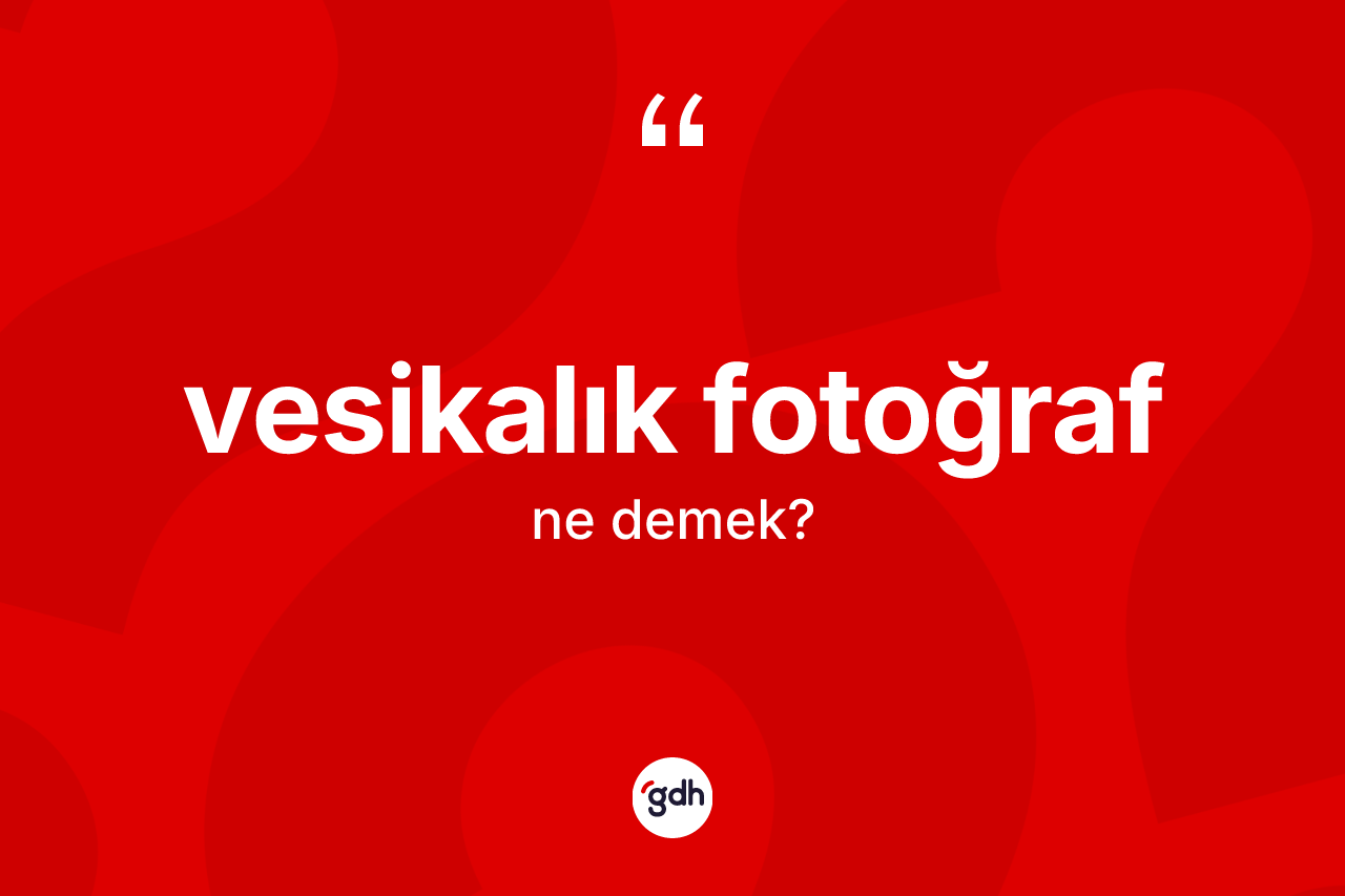 Vesikalık fotoğraf kelimesi ne demek? Vesikalık fotoğrafın halk arasındaki kullanımı nasıldır?