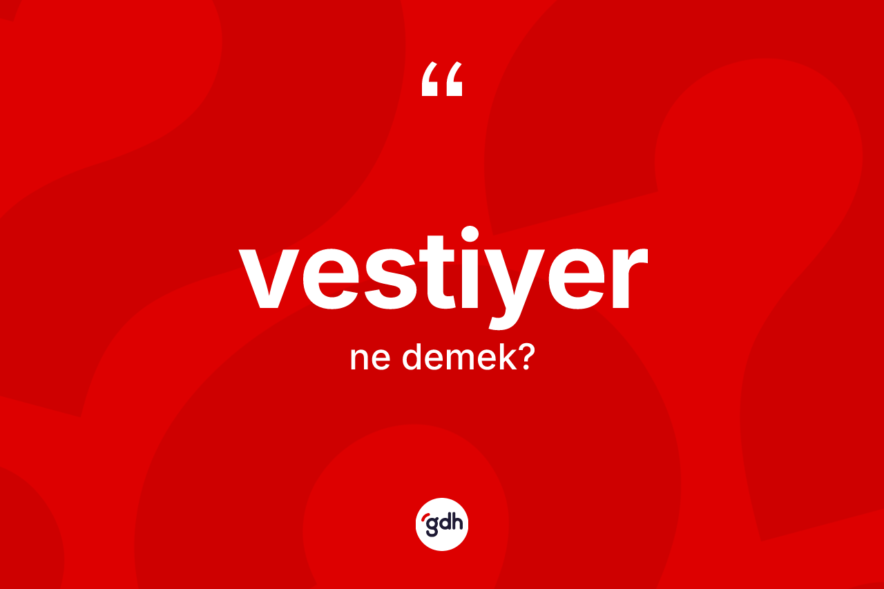 Vestiyer kelimesinin tanımı nedir? Vestiyerin TDK'ya göre anlamı nedir?