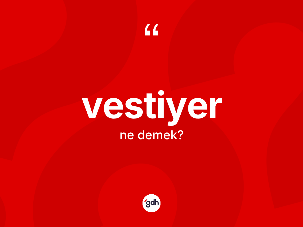 Vestiyer kelimesinin tanımı nedir? Vestiyerin TDK'ya göre anlamı nedir?