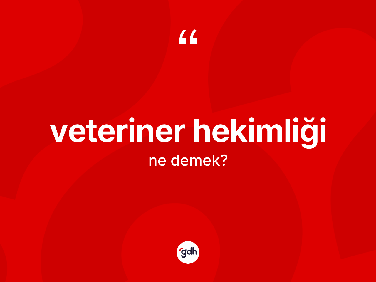 Veteriner hekimliği nedir? Veteriner hekimliğinin TDK'ya göre anlamı nedir?