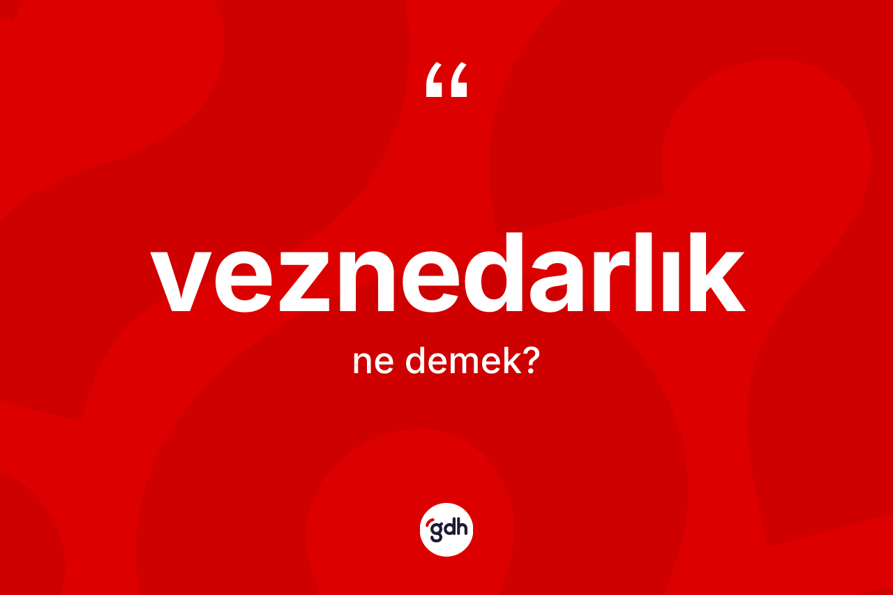 Veznedarlık kelimesinin anlamı nedir? Veznedarlığın TDK'ya göre anlamı nedir?