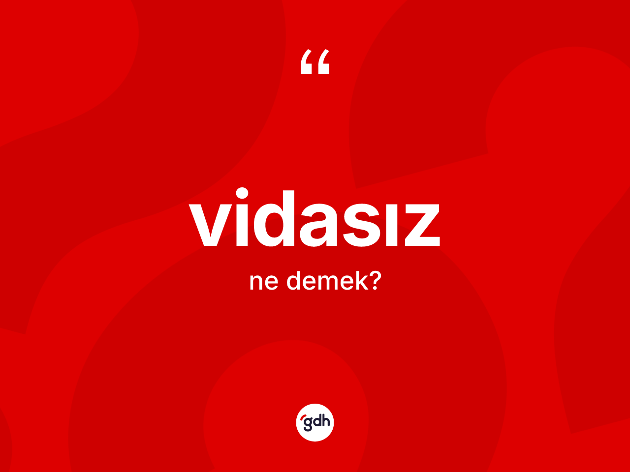 Vidasız kelimesinin sözlükteki tanımı nedir? Vidasız kelimesinin kaç farklı anlamı var?