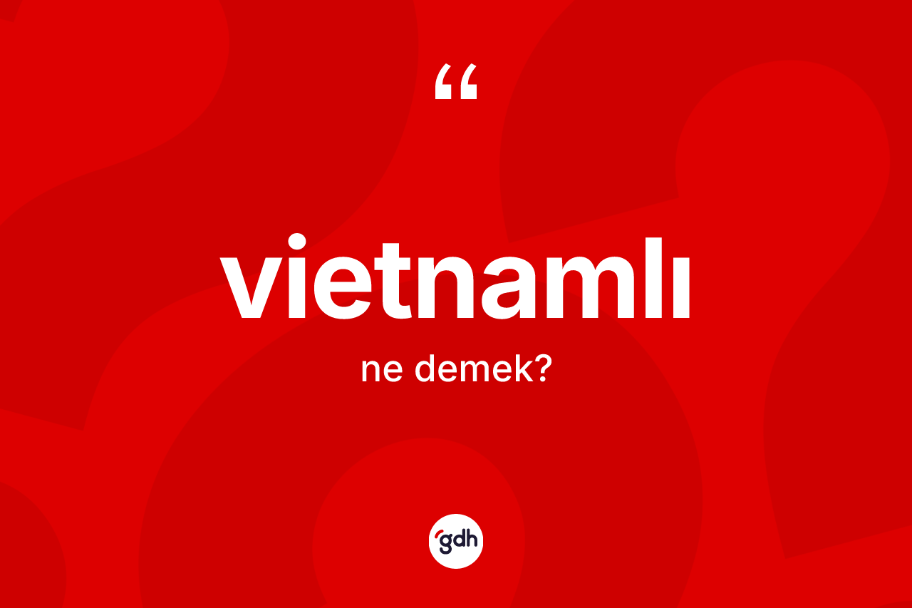 Vietnamlı ne demek? Vietnamlı'nın TDK'ya göre anlamı nedir?