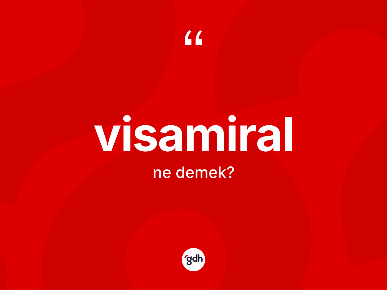 Visamiral nedir? Visamiralın TDK'ya göre anlamı nedir?