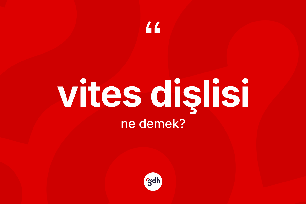 Vites dişlisi nedir? Vites dişlisinin sözlükteki anlamı nedir?