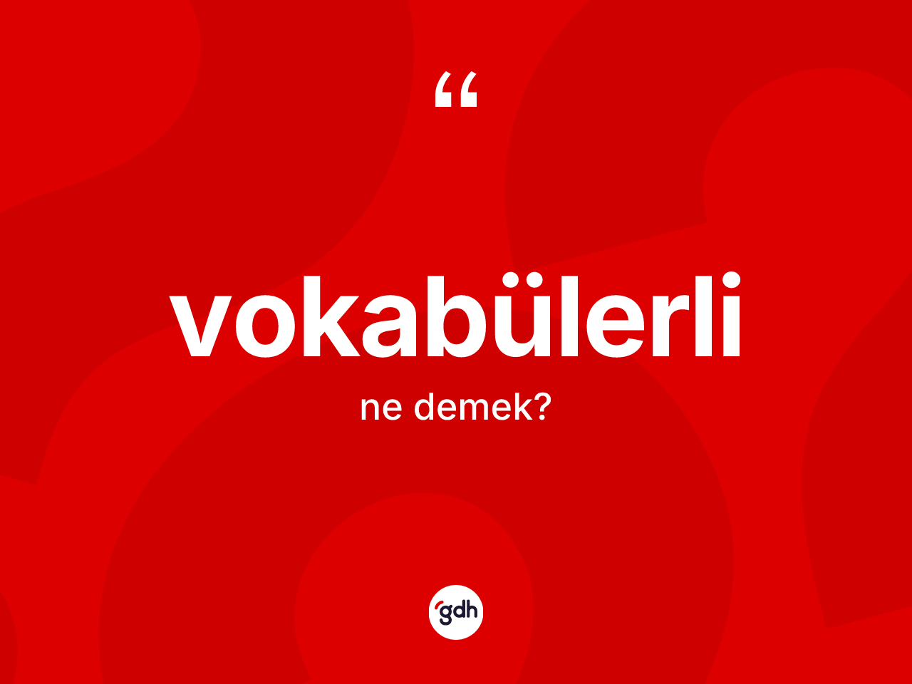 Vokabülerli kelimesinin sözlükteki tanımı nedir? Vokabülerlinin kısaca tanımı nedir?