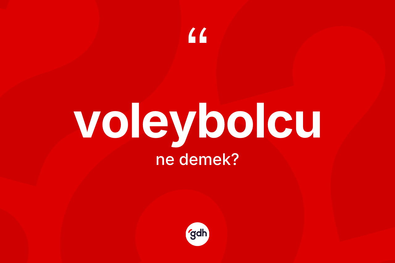 Voleybolcu ne anlama gelir? Voleybolcu kelimesinin kaç farklı anlamı var?